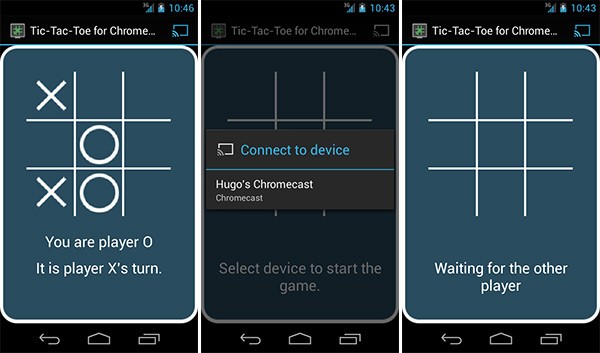 L'applicazione TicTacToe per giocare a Tris su Chromecast
