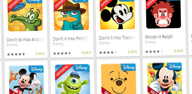Natale: giochi Disney per Android a 0,49 euro