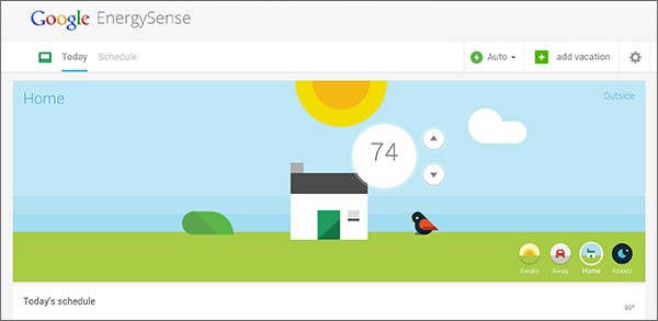 L'applicazione Google EnergySense in esecuzione su dispositivi Android, utile per monitorare il consumo energetico all'interno dell'abitazione