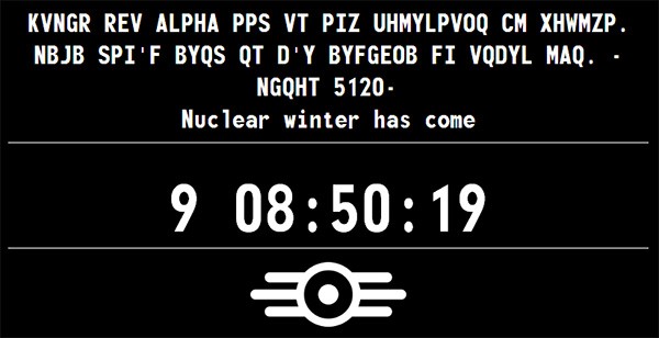 Il nuovo messaggio in codice, sul presunto sito teaser di Fallout 4
