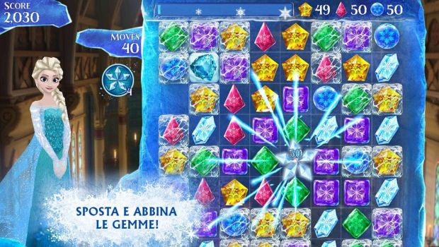 Frozen Lampi di Gemme per iOS e Android: immagini e video di lancio