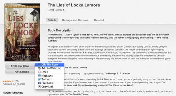 iBookstore, l'opzione regalo per i libri