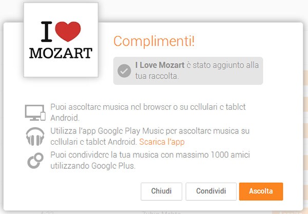 La raccolta "I Love Mozart" è in download gratuito su Google Play Music
