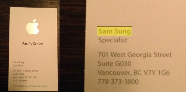 Sam Sung non lavora più per Apple