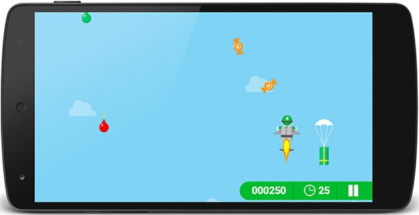 L'applicazione Santa Tracker in esecuzione su uno smartphone Android