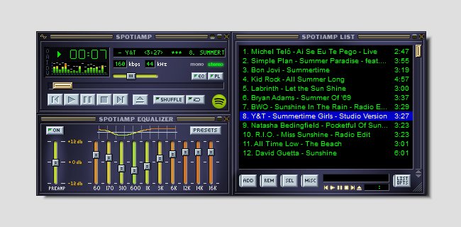 Spotify ricorda Winamp con Spotiamp