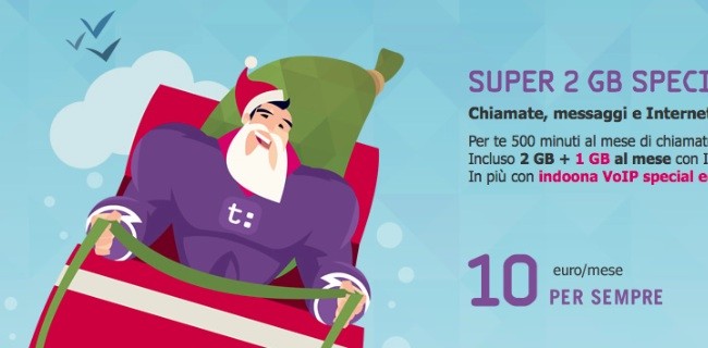 Tiscali Mobile, promozione natalizia 