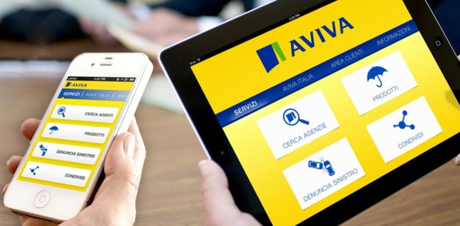 Aviva app, constatazione amichevole su smartphone