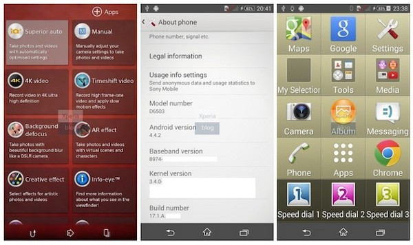 Immagine leaked della UI di un nuovo smartphone Sony