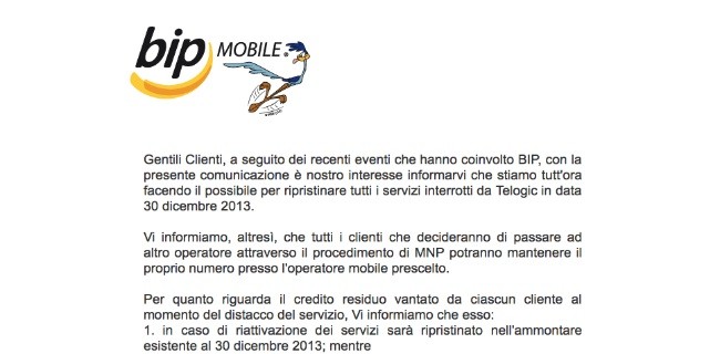 Bip Mobile fa il punto della situazione