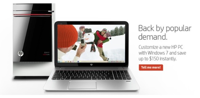 HP mette da parte Windows 8