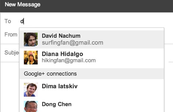 Da oggi è possibile inviare messaggi ai contatti di Google+ direttamente dalla casella di posta Gmail