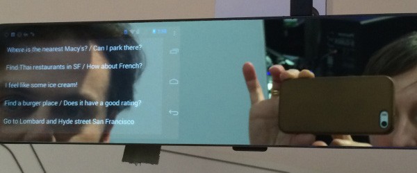 Drive Agent Mirror, lo specchietto retrovisore con Android presentato al CES 2014 da Pioneer e Robin Labs