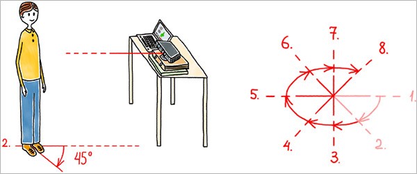 Per creare la action figure di se stessi con Shapify.me basta posizionarsi davanti a Kinect e fare una scansione del proprio corpo