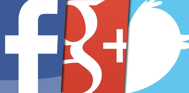 Facebook, Google+ e Twitter: i giganti del social