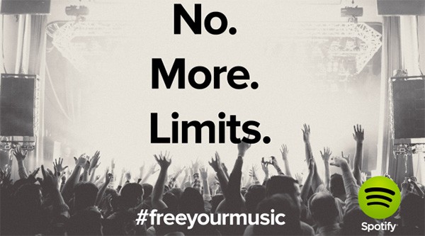Spotify: No More Limits, la piattaforma per lo streaming musicale elimina qualsiasi limitazione per l'ascolto gratuito sul Web