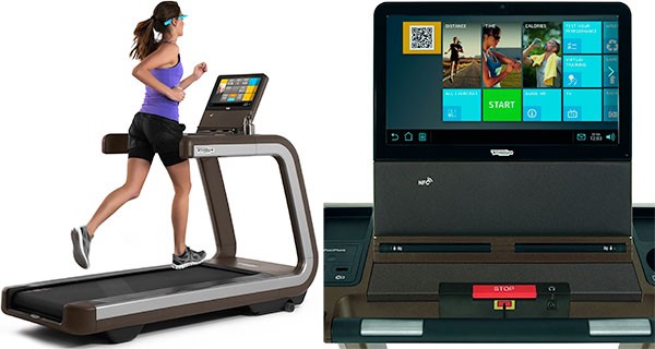 Technogym ha scelto il CES 2014 per presentare il suo tapis roulant interattivo che sfrutta la tecnologia offerta dagli occhiali per la realtà aumentata Google Glass