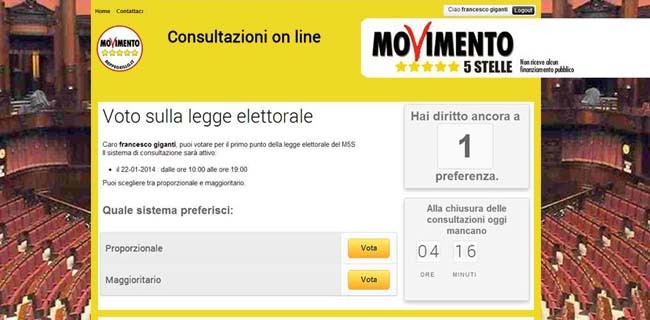 Attivista M5S svela le falle del voto online