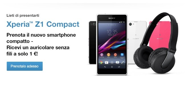 Sony Xperia Z1 Compact: preordini al via a 499€