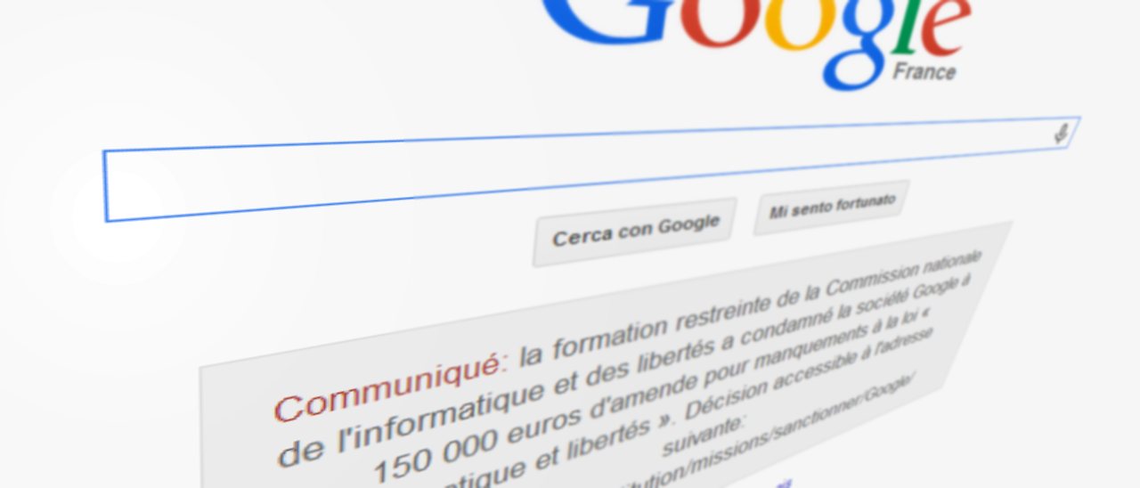Google Francia, la sanzione va in homepage