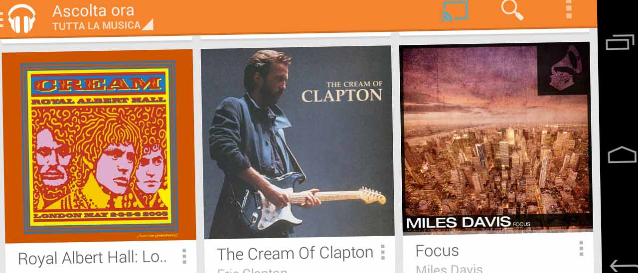Aggiornamenti per Google Drive e Play Music
