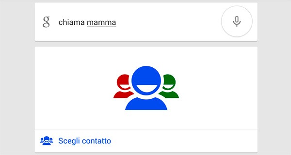 Con l'ultimo aggiornamento dell'applicazione Ricerca Google, l'assistente Google Now riconosce mamma, papà, fratello, sorella, nonno, nonna e altri parenti tra i contatti
