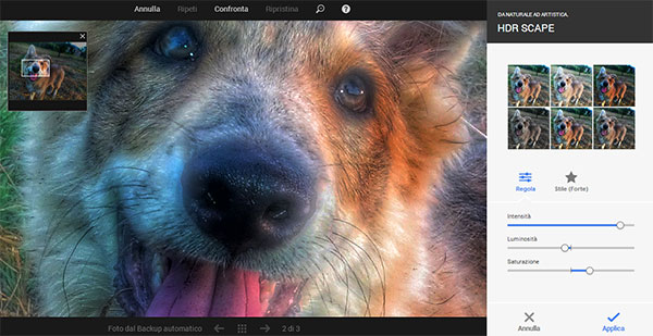 L'editor di immagini integrato in Google+ si arricchisce oggi dell'effetto HDR Scape e della possibilità di effettuare lo zoom