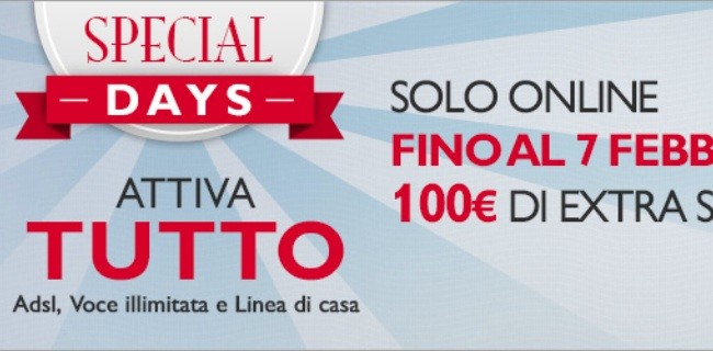 Telecom: 100 euro di sconto sui piani ADSL e voce