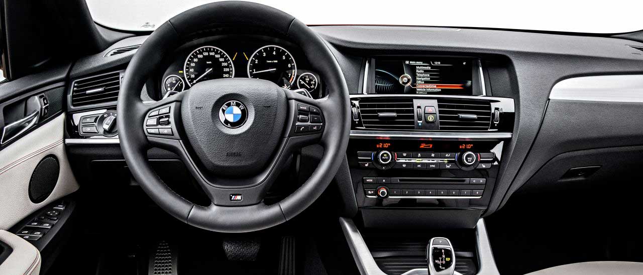 BMW X4, head-up display, app e servizi