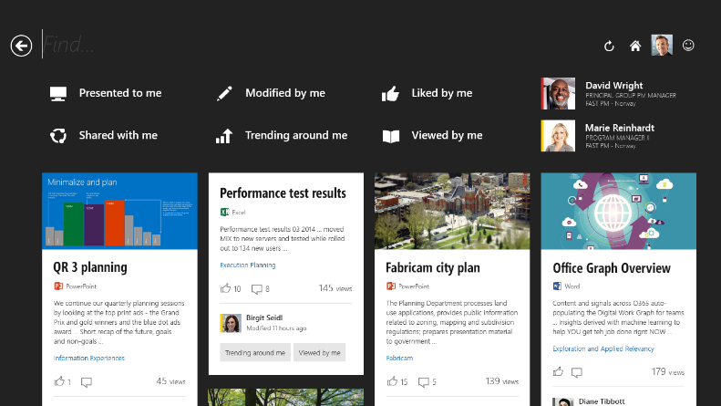 L'interfaccia utente di Oslo.