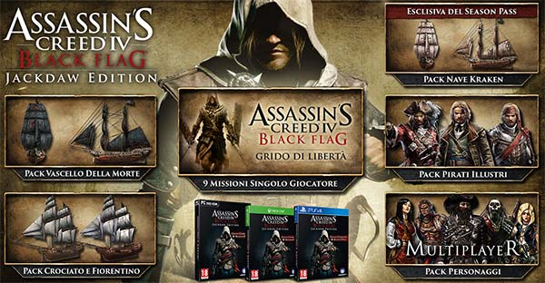 Tutti i contenuti della Jackdaw Edition di Assassin's Creed 4: Black Flag