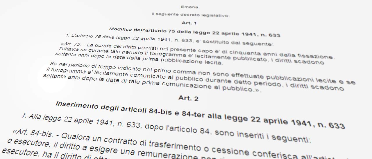 Diritto d'autore: da 50 a 70 anni