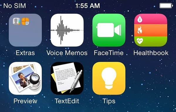 Screenshot di iOS 8