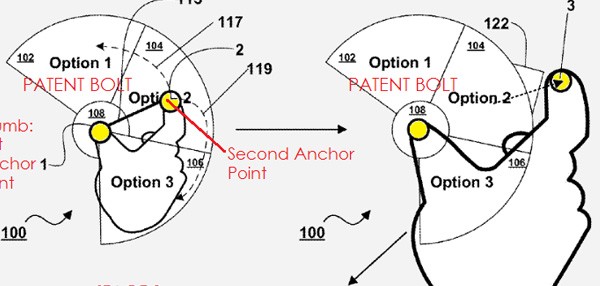 Il menu radiale per Android svelato da un brevetto di Google