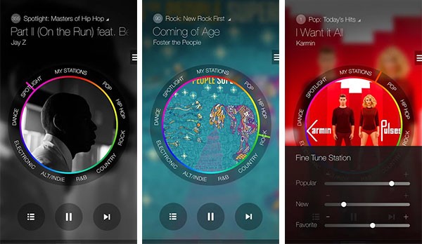 L'interfaccia dell'app Milk Music, per lo streaming musicale sui Samsung Galaxy di fascia alta