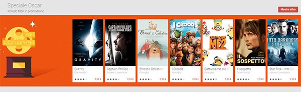 I film in corsa per gli Oscar su Google Play Film