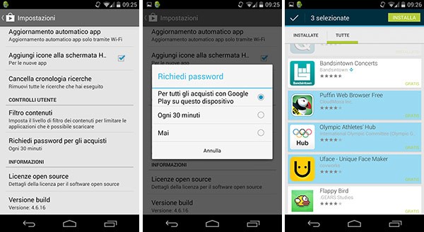 Le novità introdotte dalla versione 4.6.16 di Google Play Store