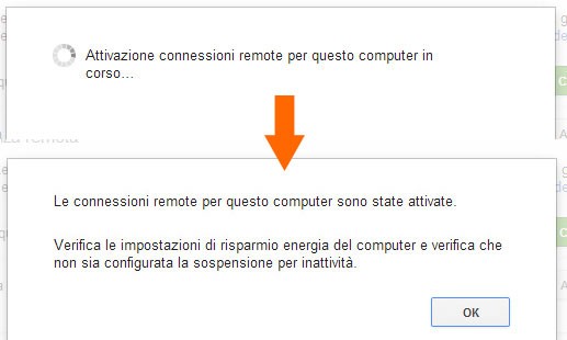 Chrome Remote Desktop: attivazione connessioni remote