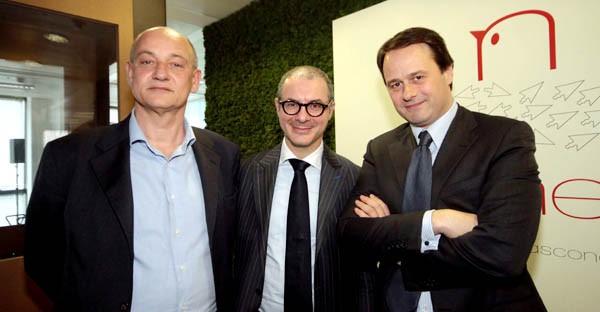 Milano, 1° aprile 2014, presentazione di RCSNEST. Da sinistra: Enrico Gasperini, fondatore e presidente di Digital Magics, Alceo Rapagna, chief digital officer RCS MediaGroup e Pietro Scott Jovane, amministratore delegato RCS MediaGroup (ex Microsoft Italia).