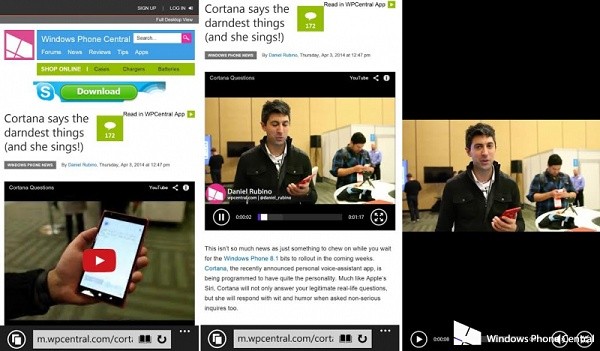 YouTube in Windows Phone 8.1