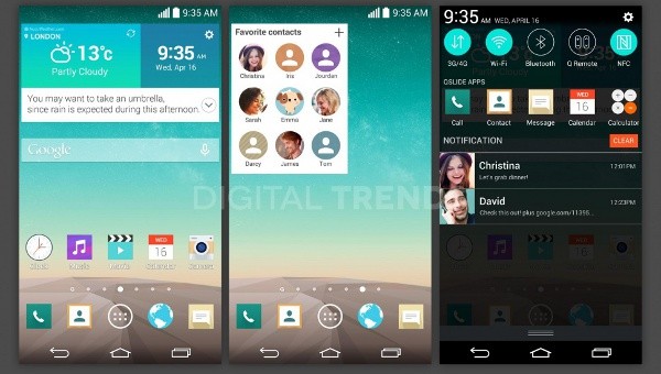 LG G3, trapelata l'interfaccia utente ridisegnata da LG