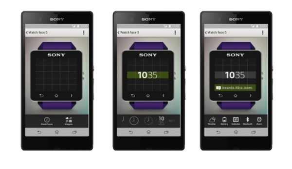 Sony SmartWatch 2, l'editor del quadrante