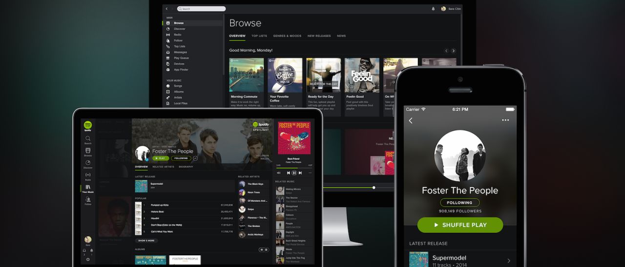 Spotify cambia look e diventa dark