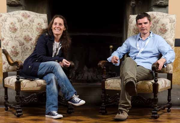 Arianna Ciccone e Chris Potter sono gli organizzatori del Festival del Giornalismo di Perugia