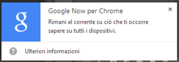 L'assistente virtuale Google Now integrato in Chrome