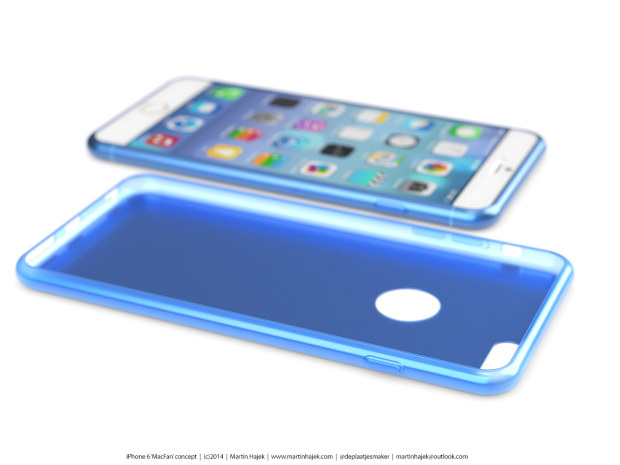 iPhone 6 i rendering con e senza cover di Martin Hajek