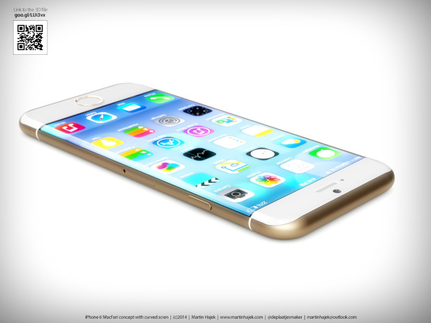 iPhone 6 i rendering con vetro dai bordi arrotondati