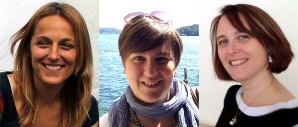 Le tre ideatrici di Grow in Multimedia. Da sinistra: Michela Da Pont, sviluppatrice IoS con esperienza in IT Strategy and Transformation maturata in ambito multinazionale,; Cristiana Calilli, ex pubblicitaria, blogger di centopercentomamma.it; Elisa Minocci, lavora nell'ecosistema startup digitali.