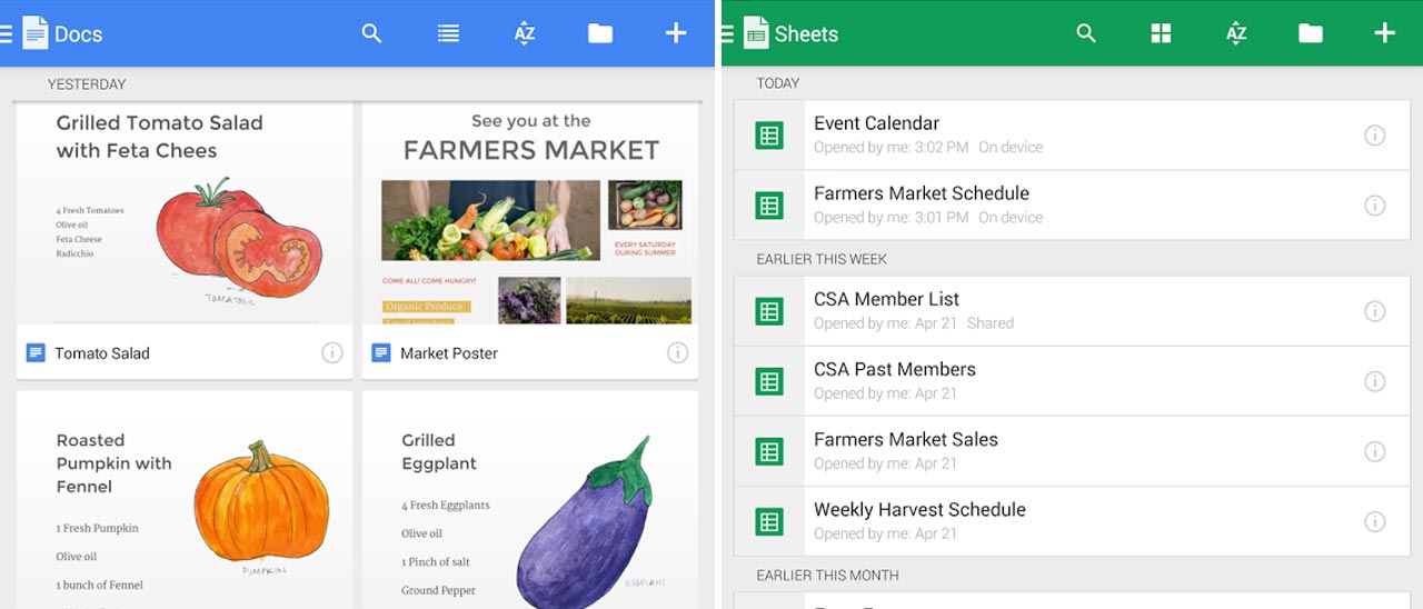 Google Drive: app separate per i documenti