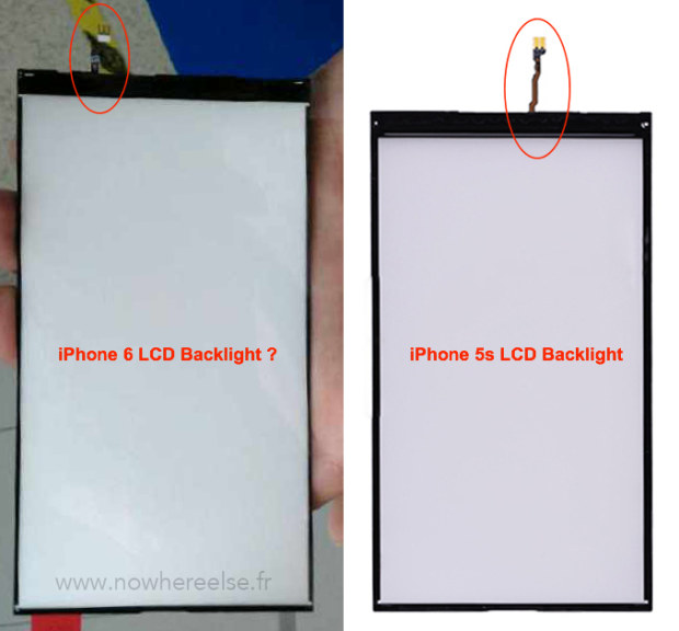 iPhone 6 trapelati i pannelli d'illuminazione del display